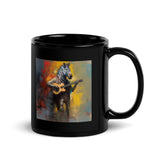 Rhythmic Resonance Black Glossy Mug - Beyond T-shirts